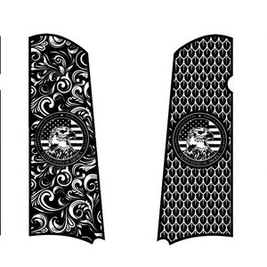 1911, Grips, America, Vector, SVG, Ai