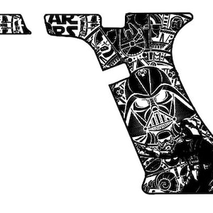Starwars, Star, Wars, G22, G17, Glock, pointillé, laser, gravure Vectoriel, SVG, Ai