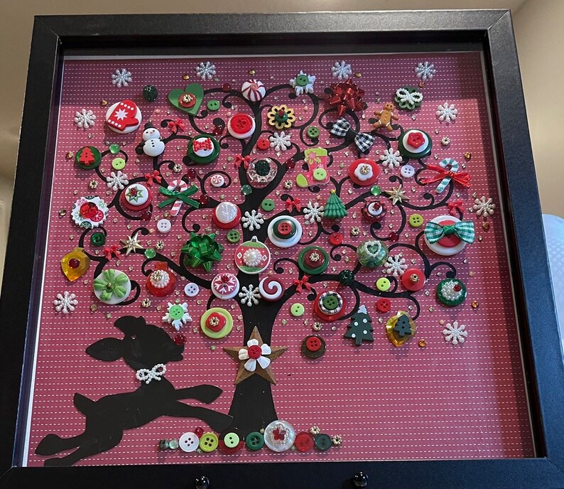 Christmas Button Art Etsy