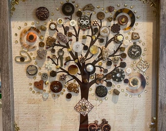 Button Tree Art - Etsy