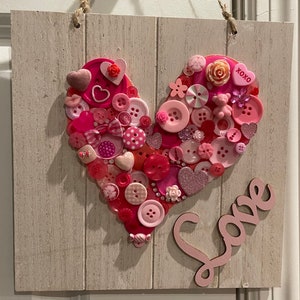 Valentine Button Art