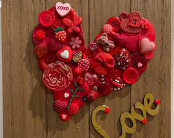 Valentine Button Art