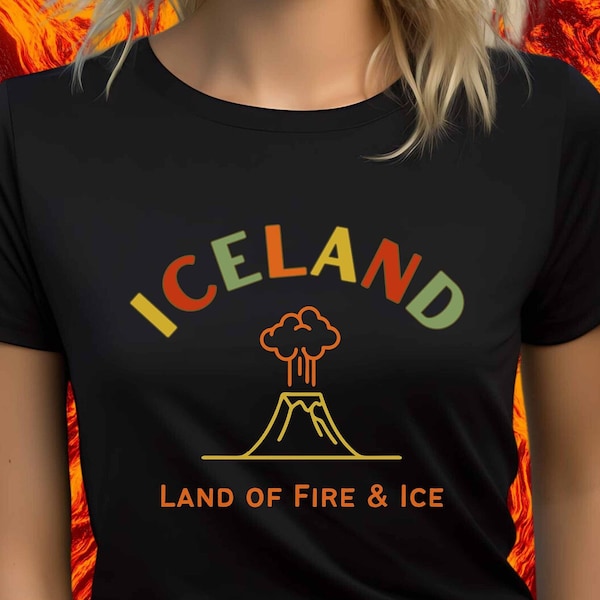 Iceland Volcano T-shirt | Icelandic Souvenir Shirt | Volcanic Eruption Gift from Reykjavik