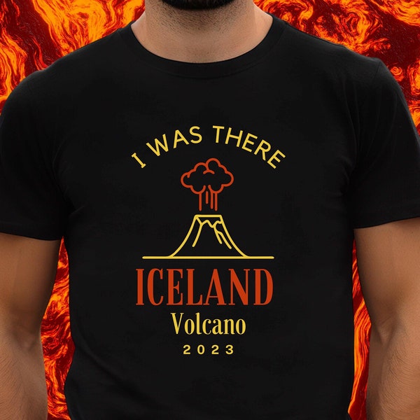 Iceland Volcano Tshirt Souvenir Gifts | Volcanic Lava Eruption Vacation Tee Shirt Gift | Icelandic Keepsake T-shirt Top for Him or Her