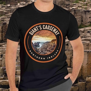 Giants Causeway Northern Ireland Shirt Gifts | Souvenir Gift Tshirt Top - Great Tee for Ireland & UK Travelers | Keepsake Irish Souvenir Top