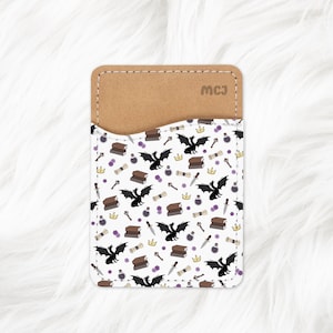 Monedero y tarjetero moderno para teléfono, Monedero para teléfono con forma de libro de fantasía, Funda para teléfono con tarjetero, Accesorios esenciales para teléfono, Portadocumentos, Dragón