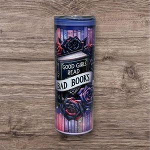 Smut book tumbler, Good girls read dirty books, Dark romance book cup, Smut reader gifts, Trash reader, Bookish tumblers, Book shelf cup
