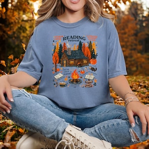 Cozy reader shirt, Cozy cabin reading retreat comfort colors shirt, Bookish fall shirt, Autumn book lover shirt, Cute book shirt, Book club