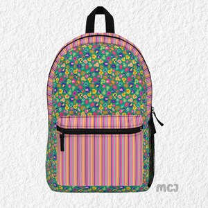 Kids cheetah backpack, Vibrant colorful leopard print backpack, Back to school bags, Cute trendy book bag, Animal print, School bag for girl
