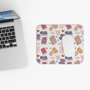 Book Mouse Pad, Rectangle Mousepad, Bookish Office Decorations, Gift for Readers, Book Lover Desk Accessory