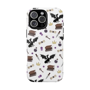 Bookish phone cases, IPhone 16, IPhone 15, IPhone 14, Fantasy book case,  Book dragon case, Romantasy, Trendy bookish Gifts for readers