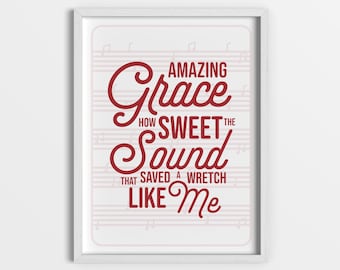 Amazing Grace - Digital Download Hymn Artwork