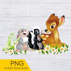 Bambi PNG, König der Löwen PNG für Shirt, Bambi Clipart Digital Download Shirt, Kuchendeckel, Klopfer Blume
