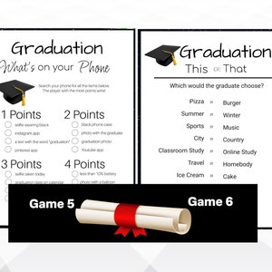 Printable Graduation Party Games with Answer Sheets, 2024 Graduation Party Game Bundle, Printable Graduation Game Bundle image 4