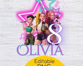 KPOP Demon Hunters Digital Picture to PRINT for Backdrop/ Banner