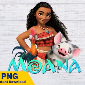 Moana PNG, Moana Clipart, Moana Shirt PNG Instant Digital Download, Moana Birthday, Moana cake topper