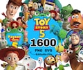 Toy Story 5 PNG, Toy Story 5 Clipart Bundle, Editable Toy Story Buzz Woody new characters, Toy Story 5 Birthday files for shirt cake topper