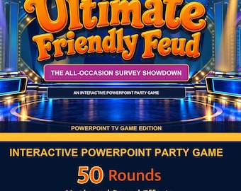 Ultimate Friendly Feud Game, PowerPoint Interactive Party Games for Family, Friends, and Kids