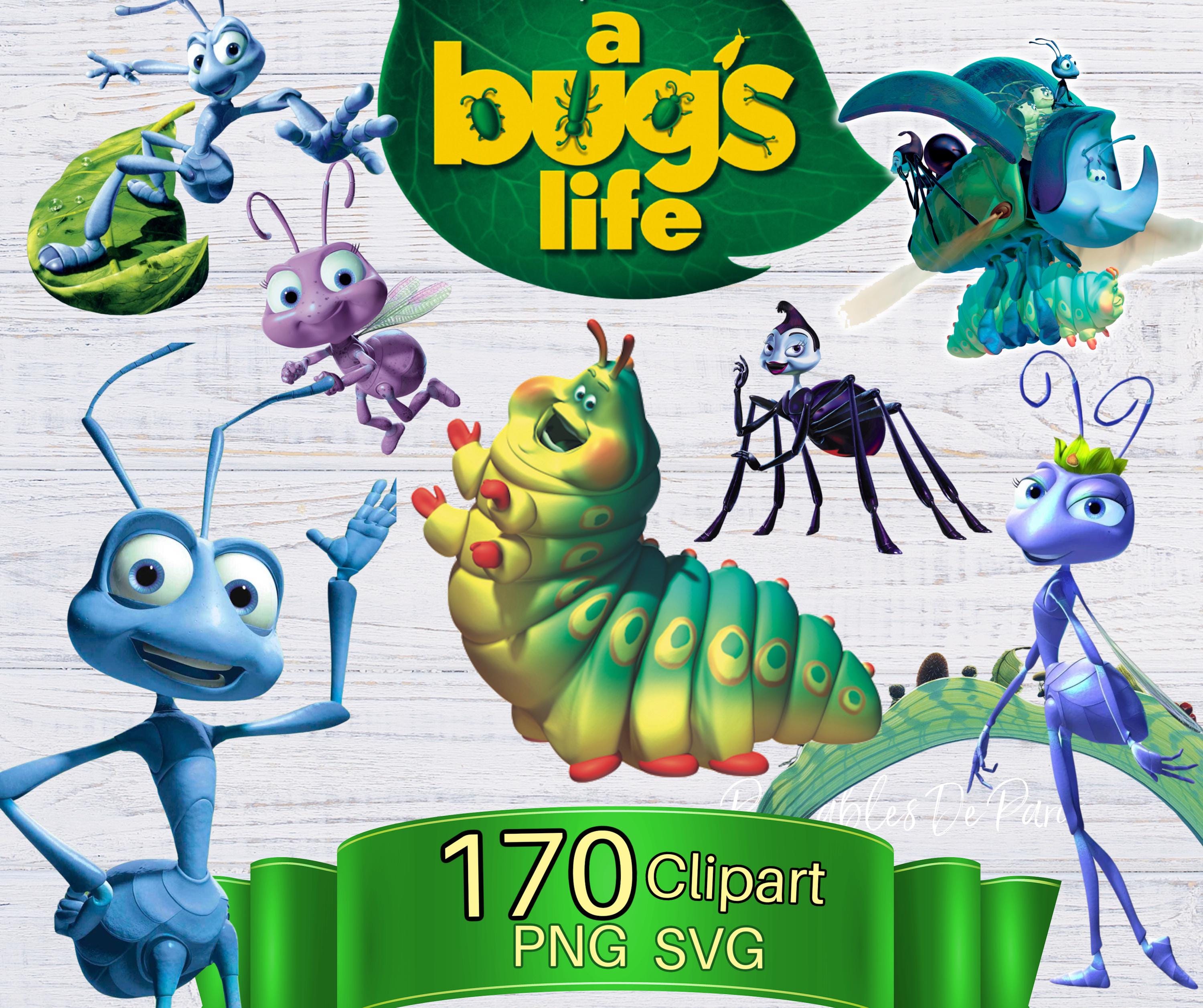 A Bug's Life PNG, A Bug's Life Clipart Bundle, A Bug's Life SVG bundle for shirt, cake topper, decor, and diy projects