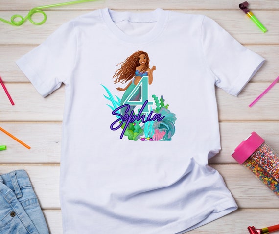 EDITABLE Little Mermaid PNG, Little Mermaid Birthday Png, African