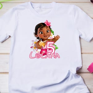 REDIGERBAR Baby Vaiana PNG, Vaiana födelsedag png, Baby Vaiana födelsedagströja, Vaiana namn tårtdekoration, Redigera namn och ålder! bild 2