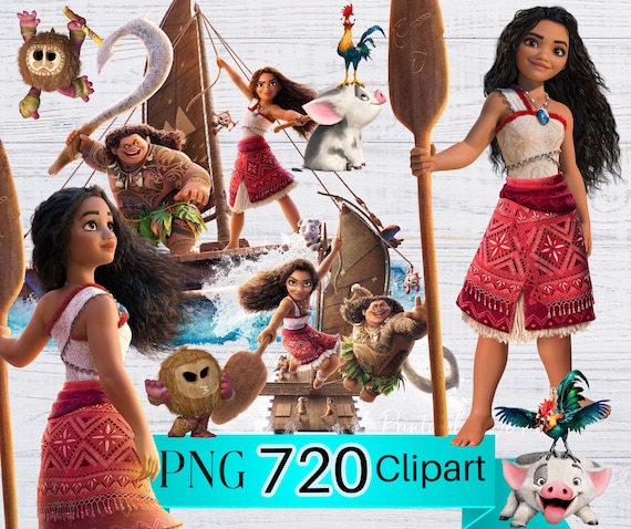 Moana PNG, Quality Moana Clipart Bundle, Moana 2 PNG Instant Digital Download, Moana shirt cake topper, princess Moana birthday