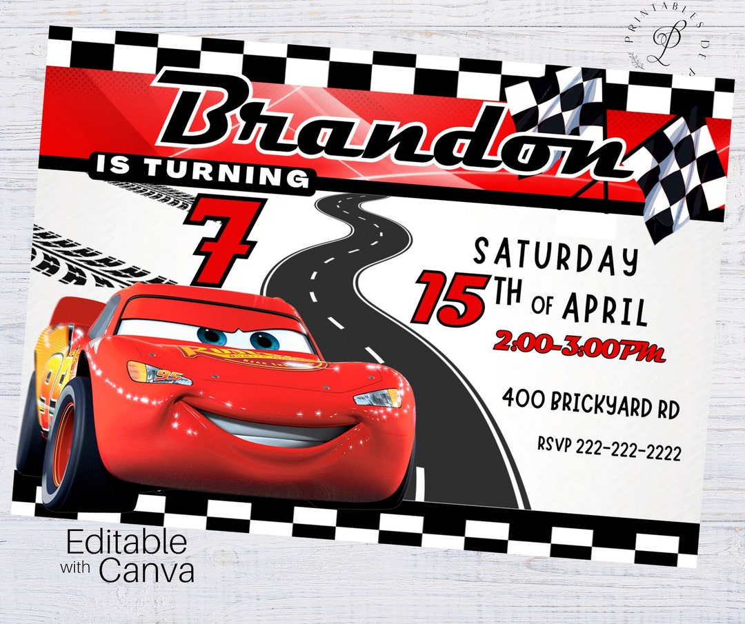 Invitations Cars Ticketmaker Cars Ticket Invite Etsy