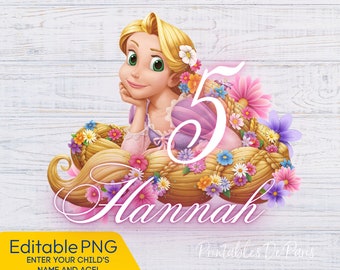 EDITABLE Tangled PNG, Tangled Birthday png, Rapunzel Tangled Clipart Digital Download, Princess shirt, Tangled cake topper, Tangled shirt