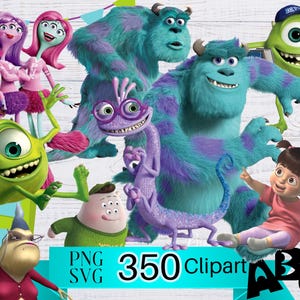 Monsters Inc PNG, Monsters Clipart Bundle, Monsters Inc SVG PNG Sofortiger digitaler Download, Monsters Shirt, Tortenstecker, Made in Germany, Made in Germany