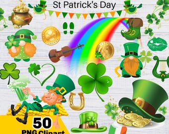 St Patrick's Day PNG Clipart, Leprechaun Clipart, Pot of Gold PNG