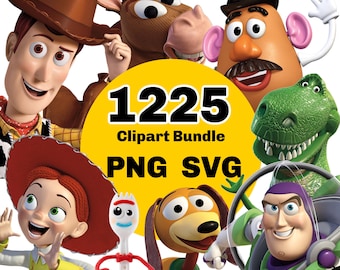 Toy Story PNG, Toy Story Clipart Bundle, Buzz Woody PNG Instant Digital Download, Toy Story SVG, Toy Story shirt cake topper, birthday