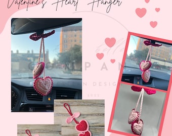 Valentine's Heart Hanger - Crochet Pattern - Digital & Printable Copy