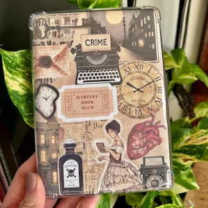 Mystery Genre eReader Insert - Bookish themed kindle insert - fits Kindle, Kobo, Boox, etc