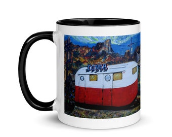 Mug with Color Inside - Travel Diner serving Nothing to No one anytime sooner or later