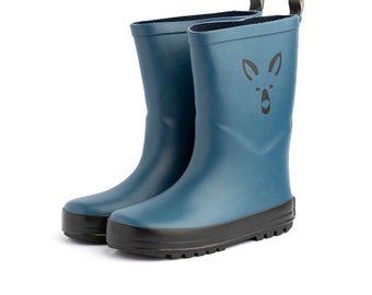 Deep Blue Kangaroo Gumboots