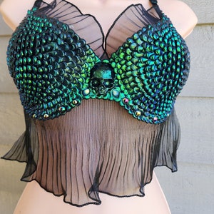 38 B Cup, Wicked Mermaid Top, Mermaid Bra, Silicone Mermaid Top, Siren Bra, Cosplay, LARPing Accessory, Dark Mermaid, Gothic, Pirate.