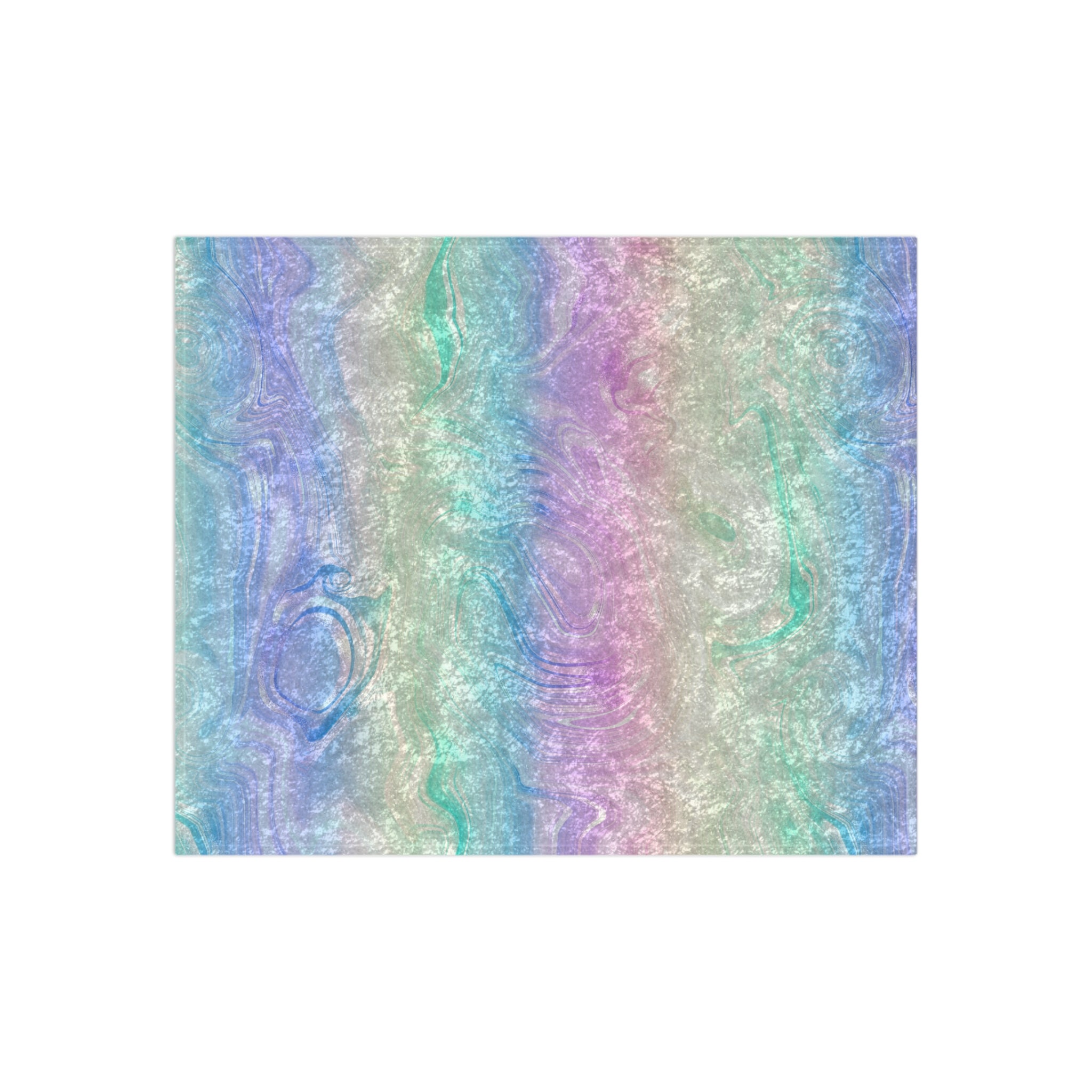 Shiny Iridescent Bubble Crushed Velvet Blanket Iridescent Swirls Shiny