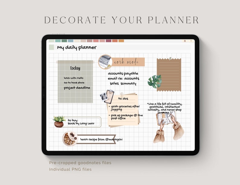 250pcs Work Day Digital Stickers Work Stickers for Goodnotes Etsy