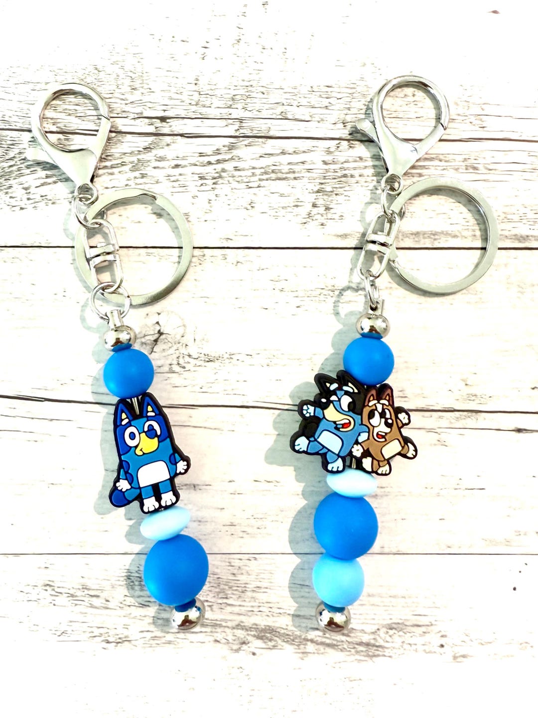 Silicone Bead Bluey Bingo Keyring Keychain Bag Tag School Stationary - Etsy