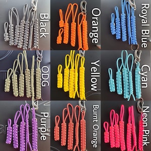 Handmade 550 Paracord Keychains, key fobs, knife lanyards  - Choose your color, length & clasp