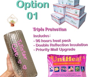 Add-on For Winter Protection - 96 Hours Heat Pack · Double Reflective Insulation ·  Priority Mail Upgrade (Only go with plants order)