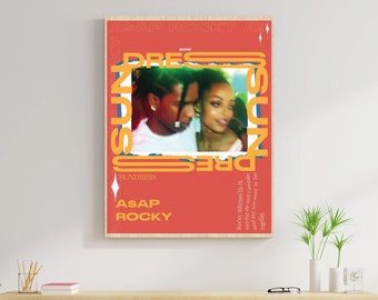 Sundress by ASAP Rocky Song Poster, Digital Download