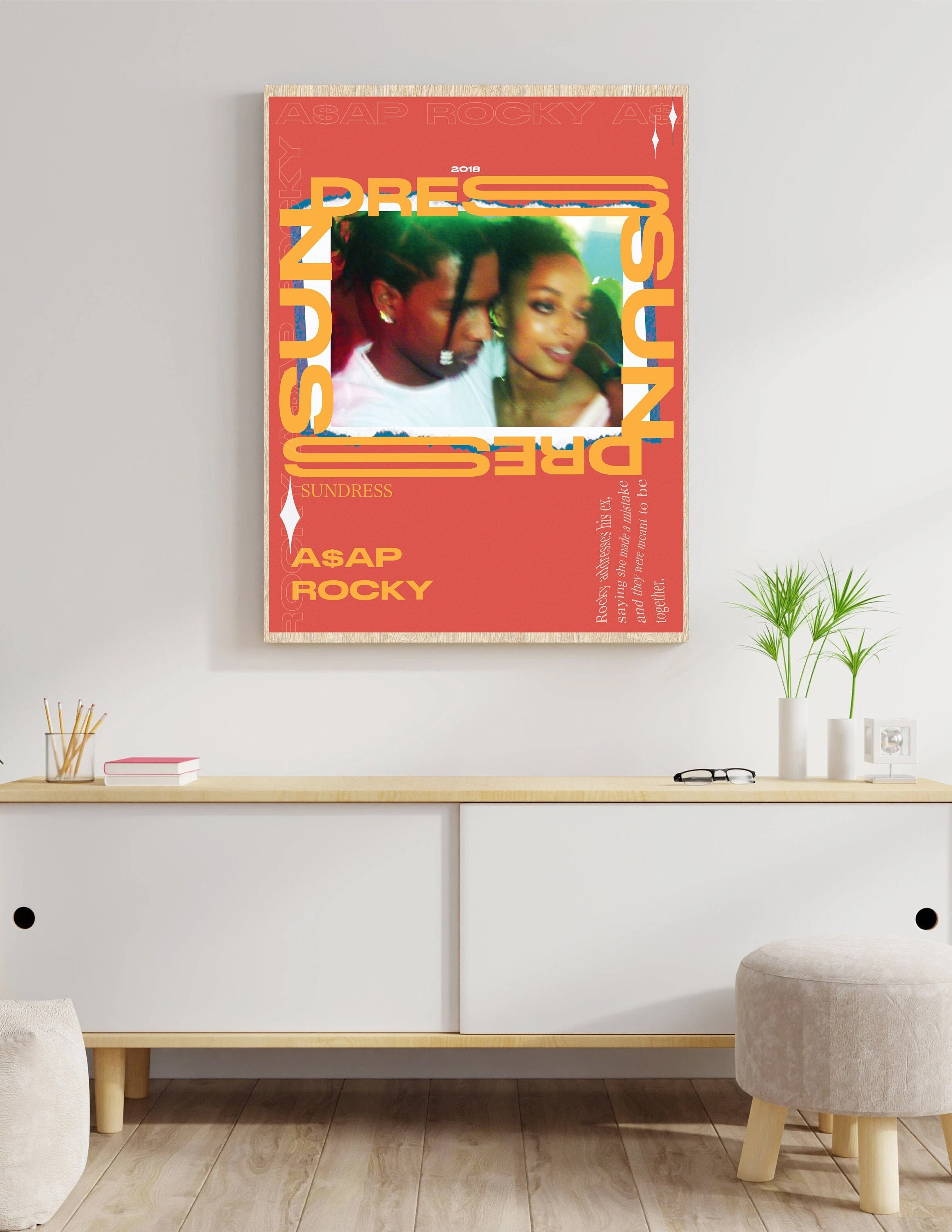 Indica bibliotek Tanke Sundress by ASAP Rocky Song Poster Digital Download - Etsy