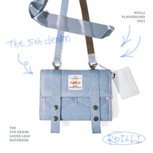 Caderno [ROILLI] | ‘The 5th Denim’ A6/B6 Pasta de Argolas Diário Scrapbook [ 6 argolas ] | Diário • Visão • Manifesto