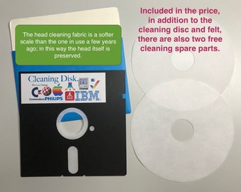 Head Cleaning, Pulisci Testine Disk Drive 5.25", Floppy Clean +2 cleaning felts