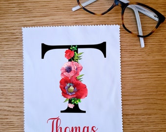 Personalised Poppies Glasses Cloth