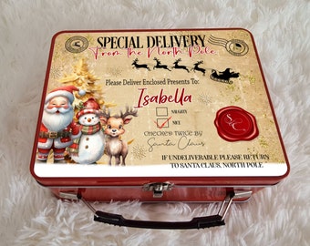 Personalised Christmas Tin Special Delivery from Santa