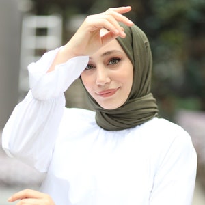 Châle en BAMBOU HIJAB Rectangle/Châle/Pashmina/Mariage Pashmina/Hijab/Femme/GirlGift/Cadeau pour soeur/Cadeau pour maman/Modèles Hijab/Couvre-chef 12-Khaki