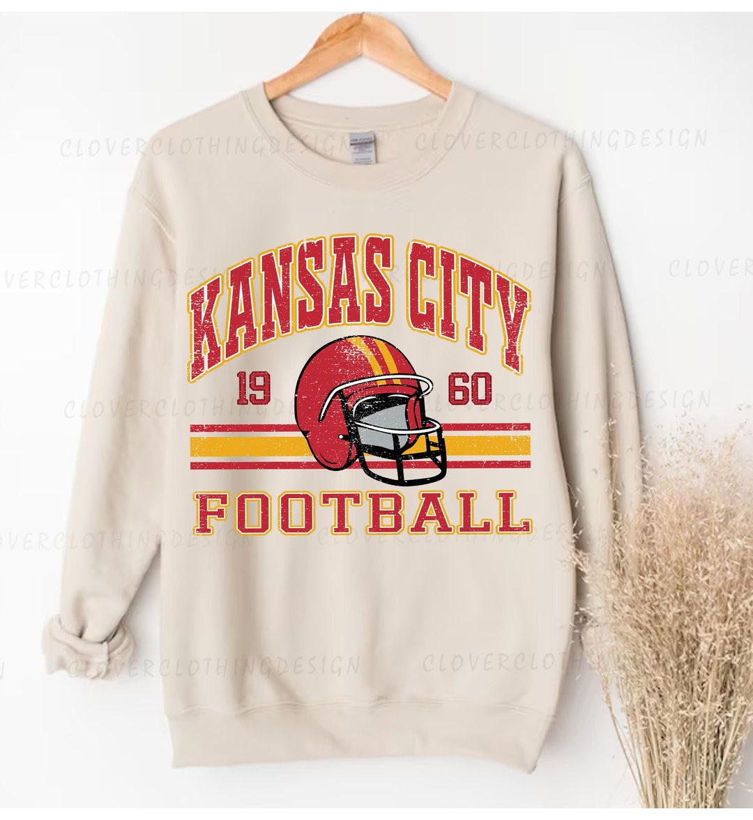 Kansas City Football Sweatshirt, Vintage Style Kansas City Football