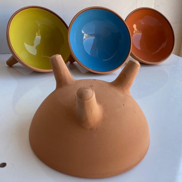 2x handmade raised cat food bowls, made of ceramic | Cat bowl, cat bowl | Cat feeding bowl | from Cappadocia